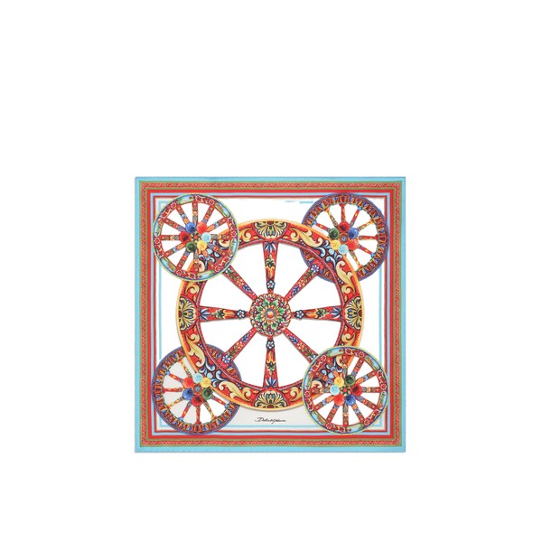 Dolce & Gabbana 50x50 carretto-print silk twill scarf