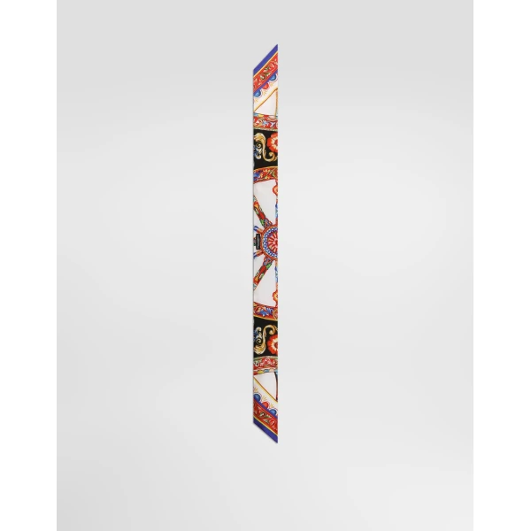 6x100 carretto-print silk twill bandeau - Image 2