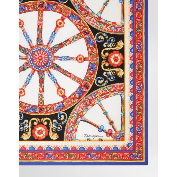 70x70 carretto-print silk twill scarf - Image 2