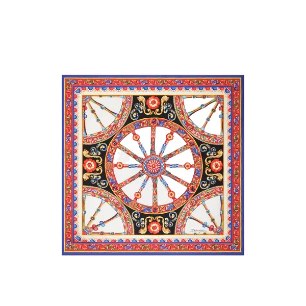 70x70 carretto-print silk twill scarf