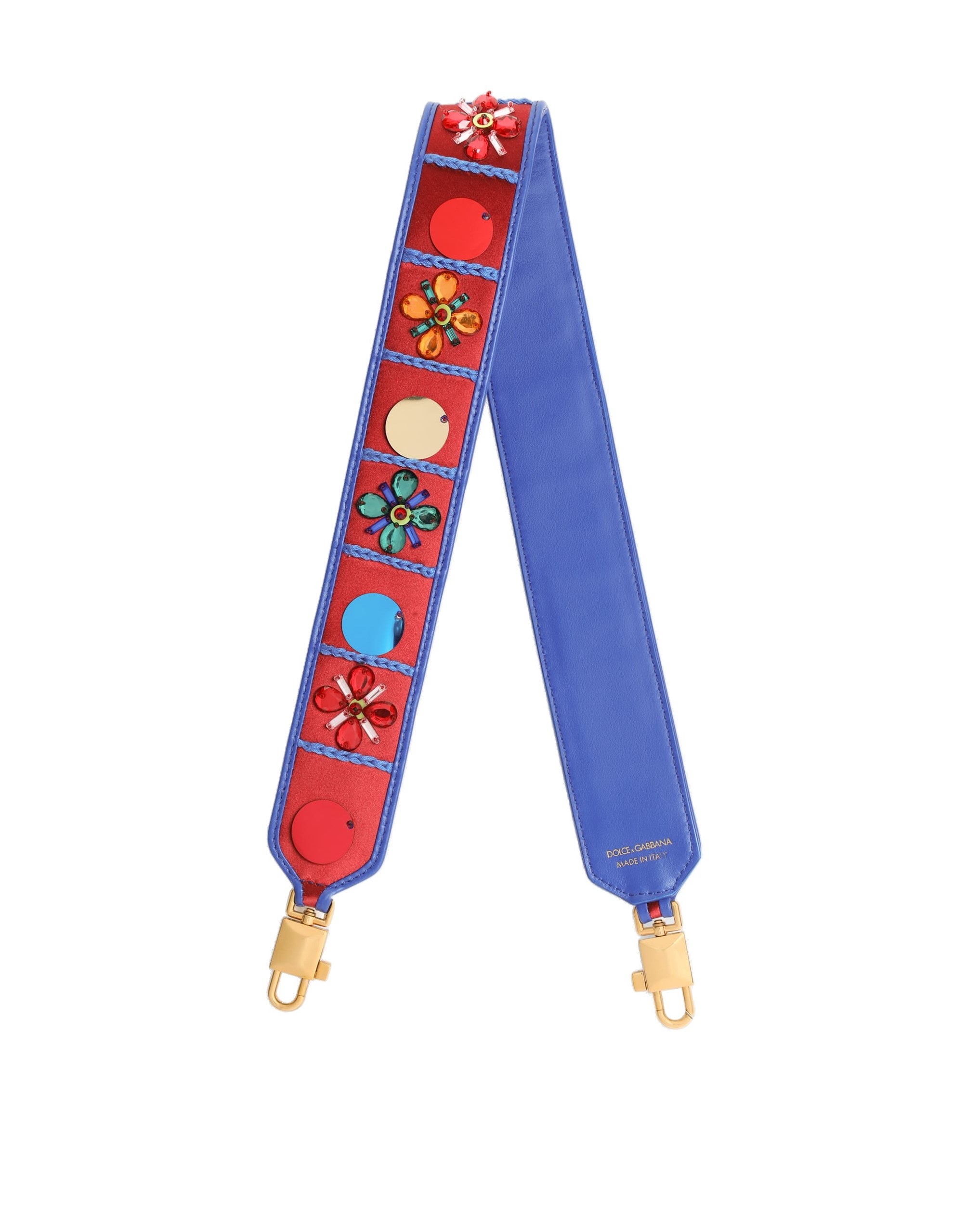 Dolce & Gabbana Bag shoulder strap with embroidery in Multicolour | Buy Bags at Luxury Shoes Dolce & Gabbana Bag shoulder strap with embroidery