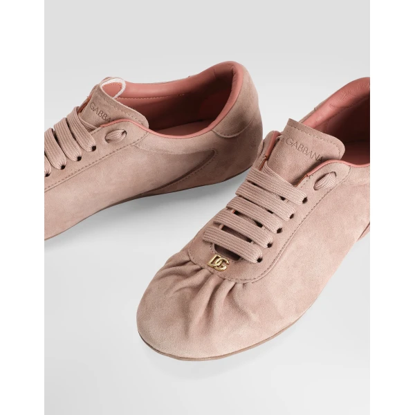 Ballet sneakers in split calfskin - Image 4