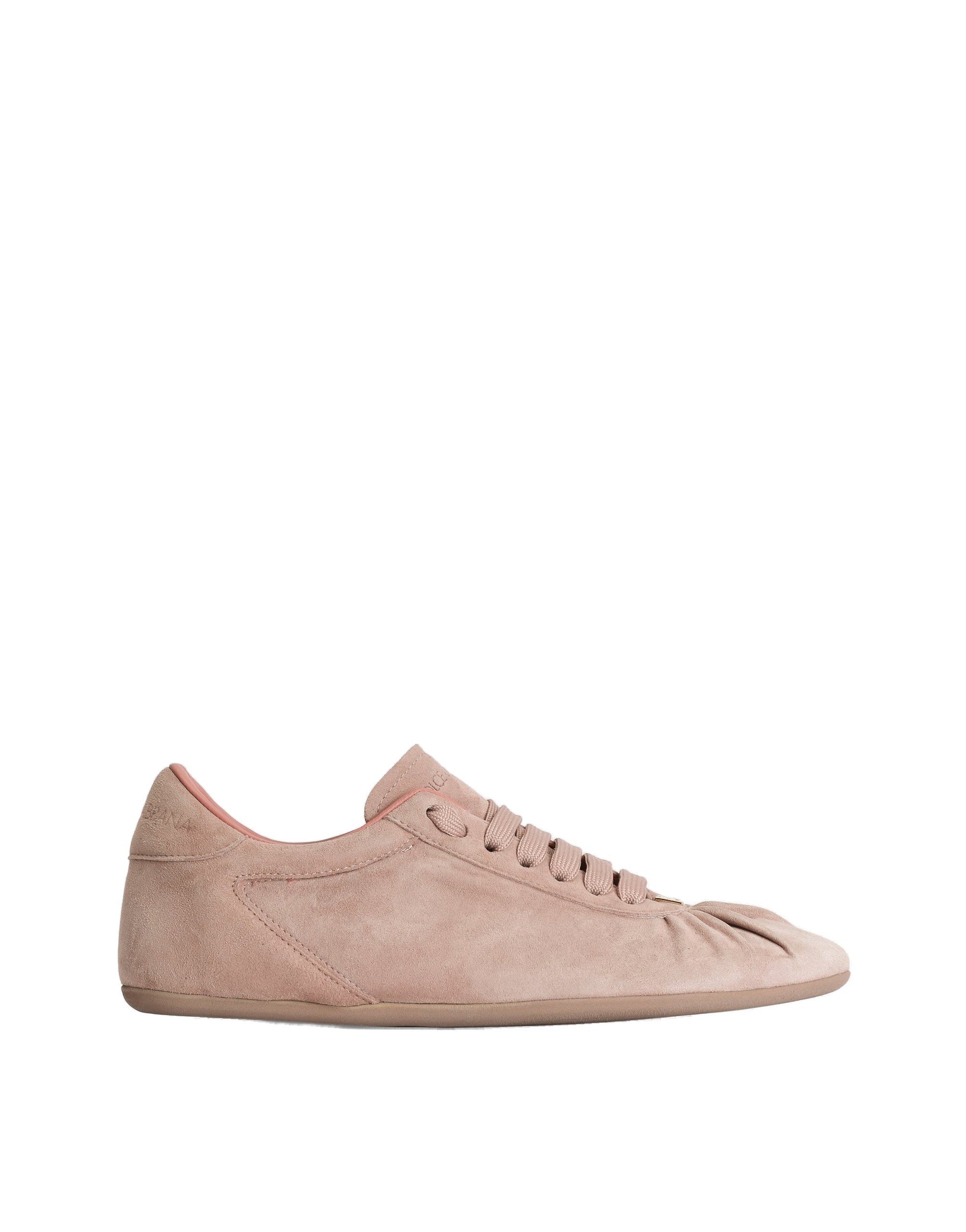 Dolce & Gabbana Ballet sneakers in split calfskin in Pink | Buy Shoes at Luxury Shoes Dolce & Gabbana Ballet sneakers in split calfskin