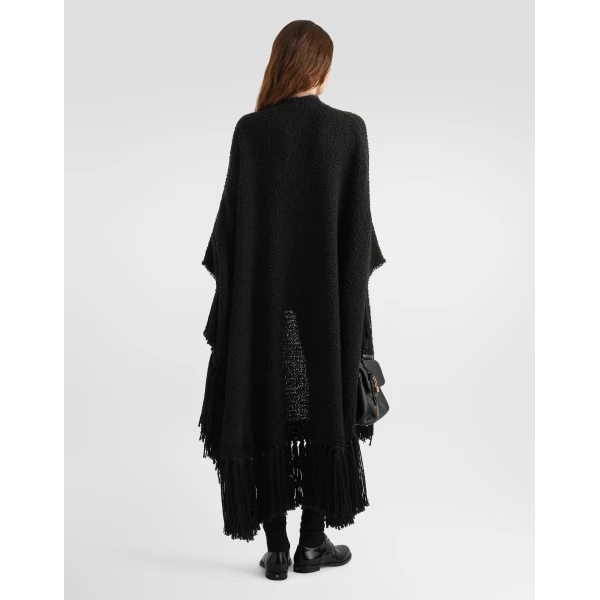 Bouclé cape coat - Image 3