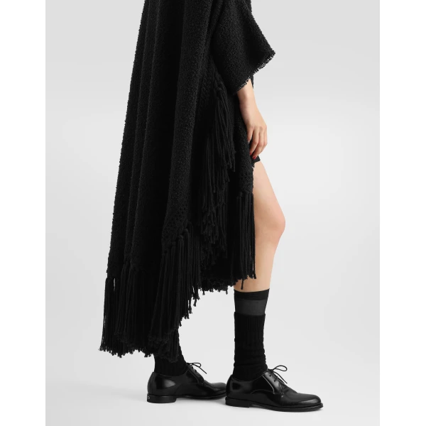 Bouclé cape coat - Image 5