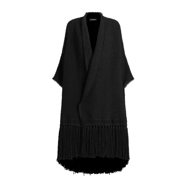 Dolce & Gabbana Bouclé cape coat