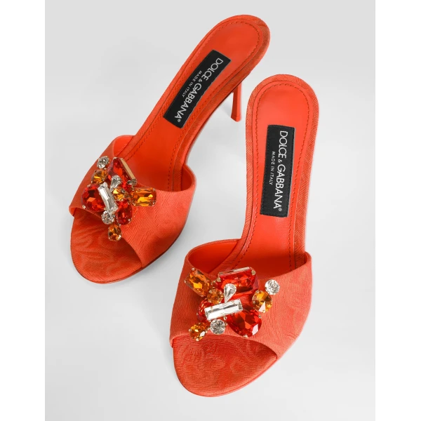 Brocade mules with embroidery - Image 4