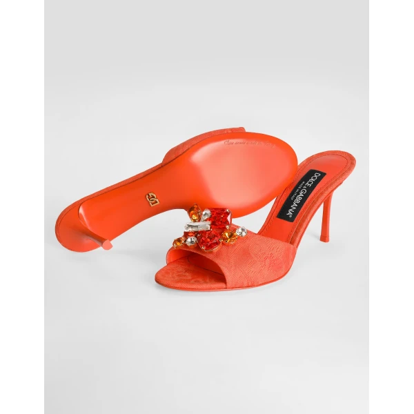 Brocade mules with embroidery - Image 5