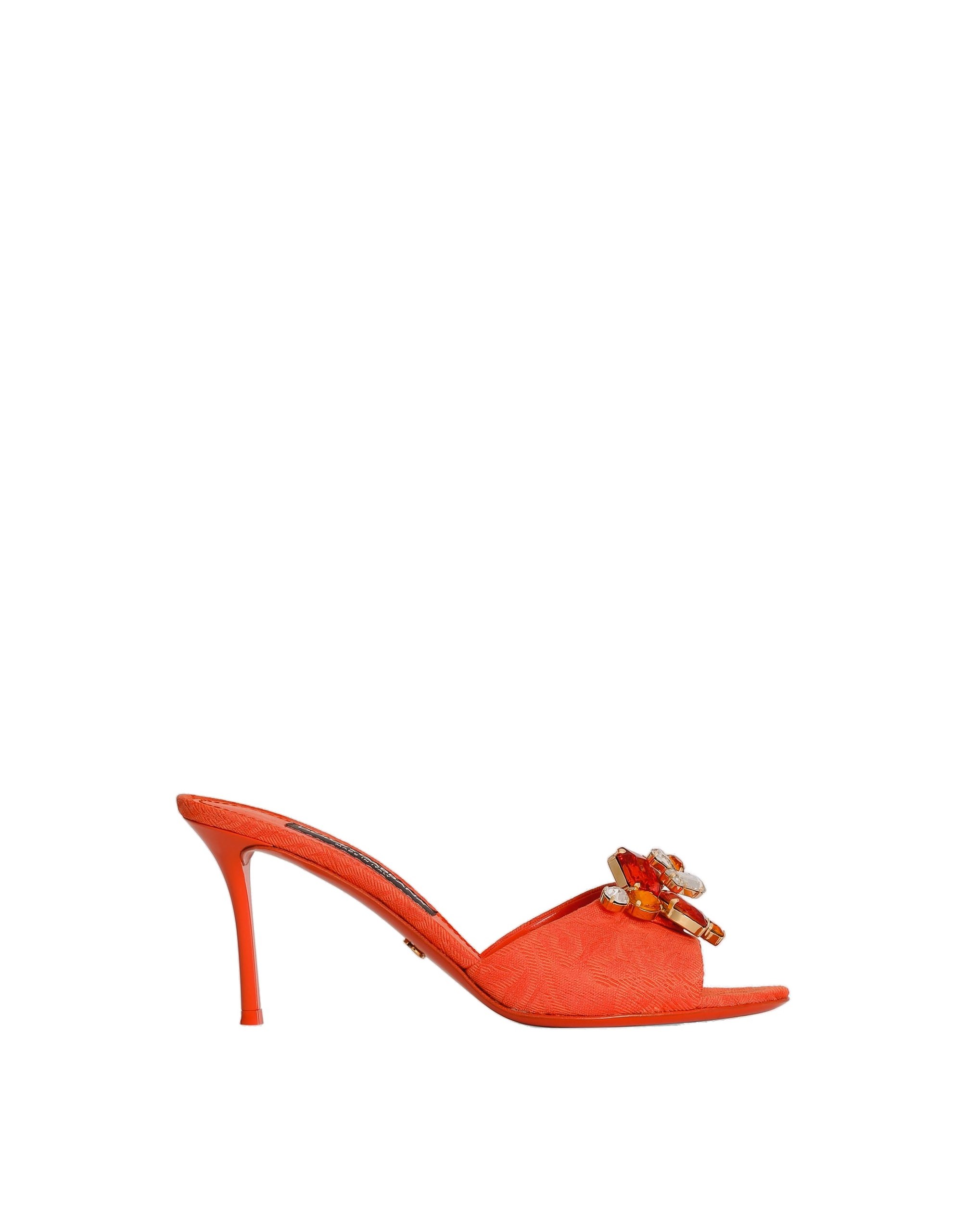Dolce & Gabbana Brocade mules with embroidery in Multicolour | Buy Shoes at Luxury Shoes Dolce & Gabbana Brocade mules with embroidery