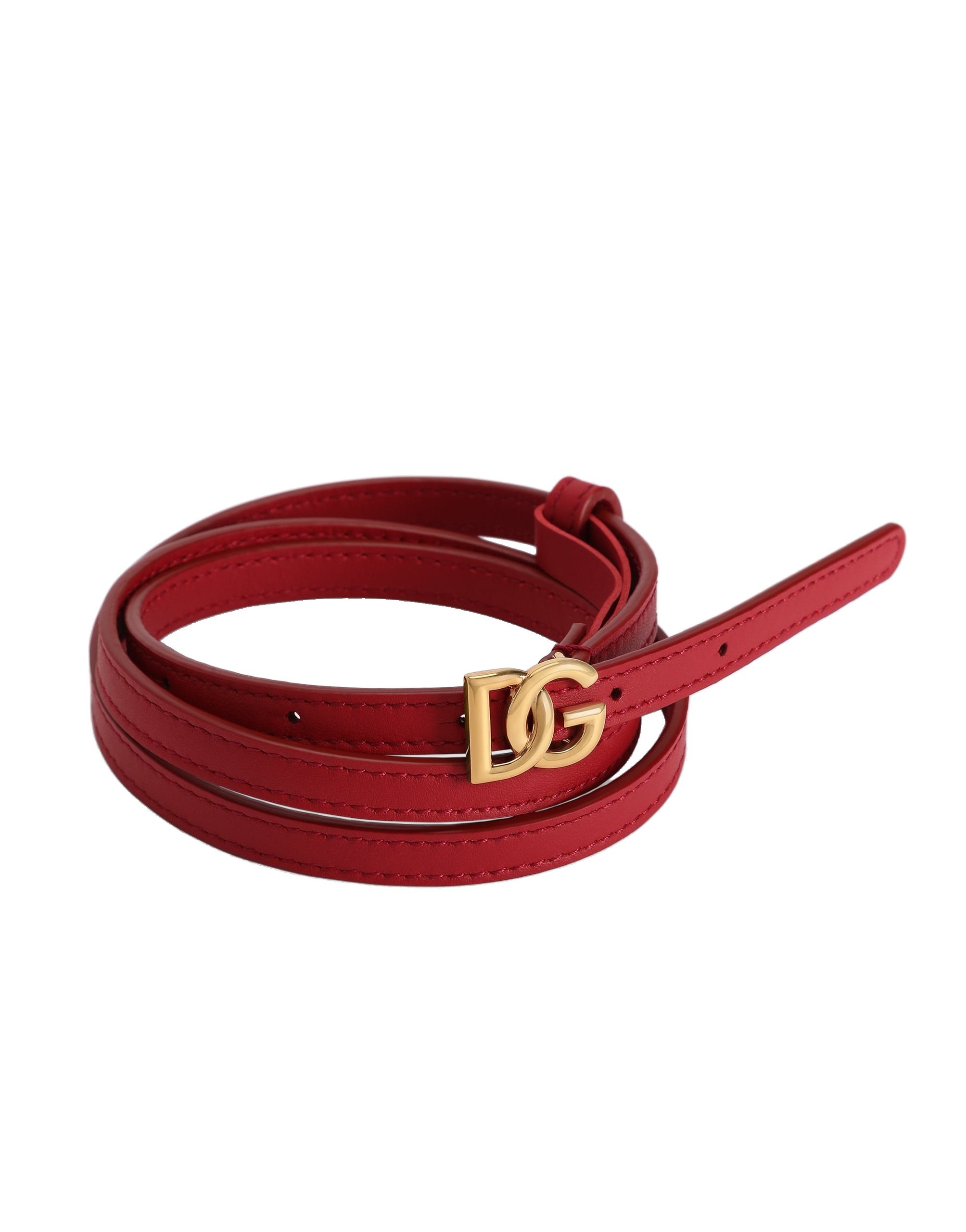 Dolce & Gabbana Calfskin belt in Red | Buy Accessories at Luxury Shoes Dolce & Gabbana Calfskin belt