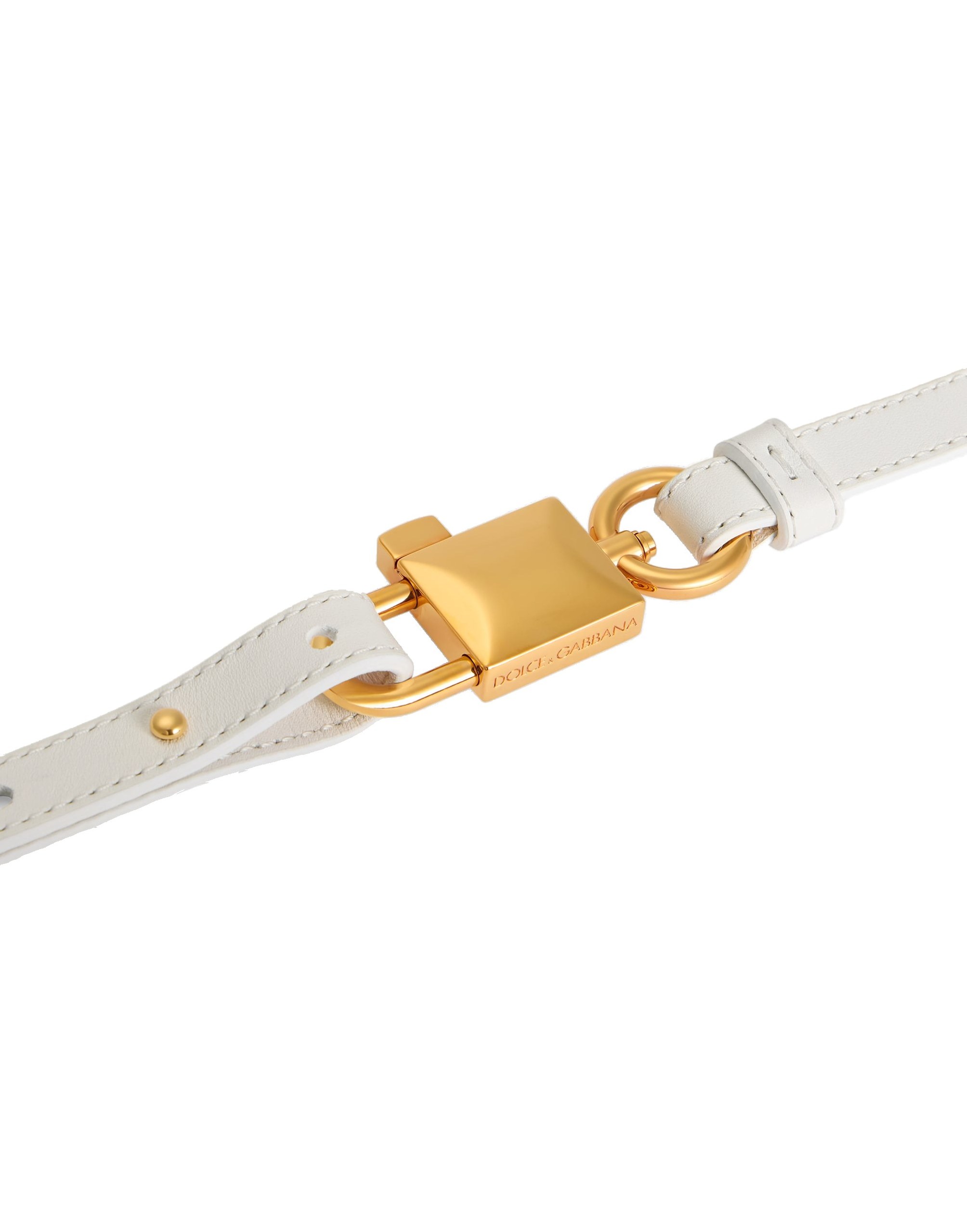 Dolce & Gabbana Calfskin belt in White | Buy Accessories at Luxury Shoes Dolce & Gabbana Calfskin belt