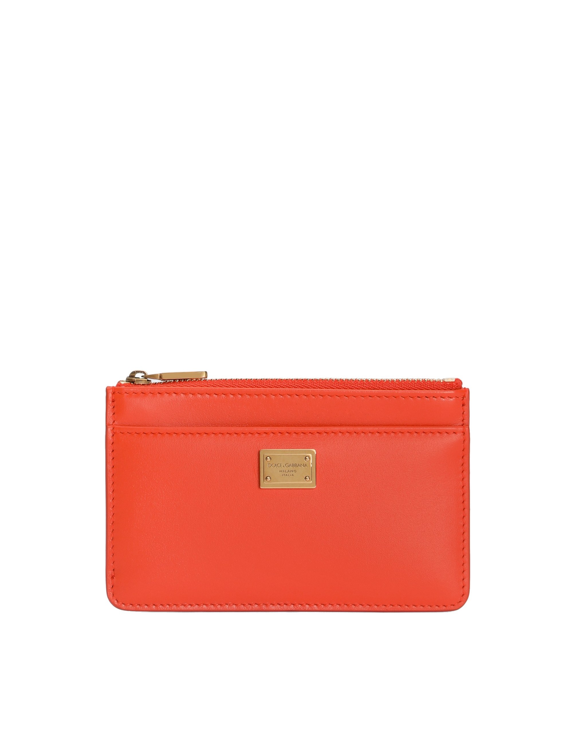 Dolce & Gabbana Calfskin card holder in Orange | Buy Accessories at Luxury Shoes Dolce & Gabbana Calfskin card holder