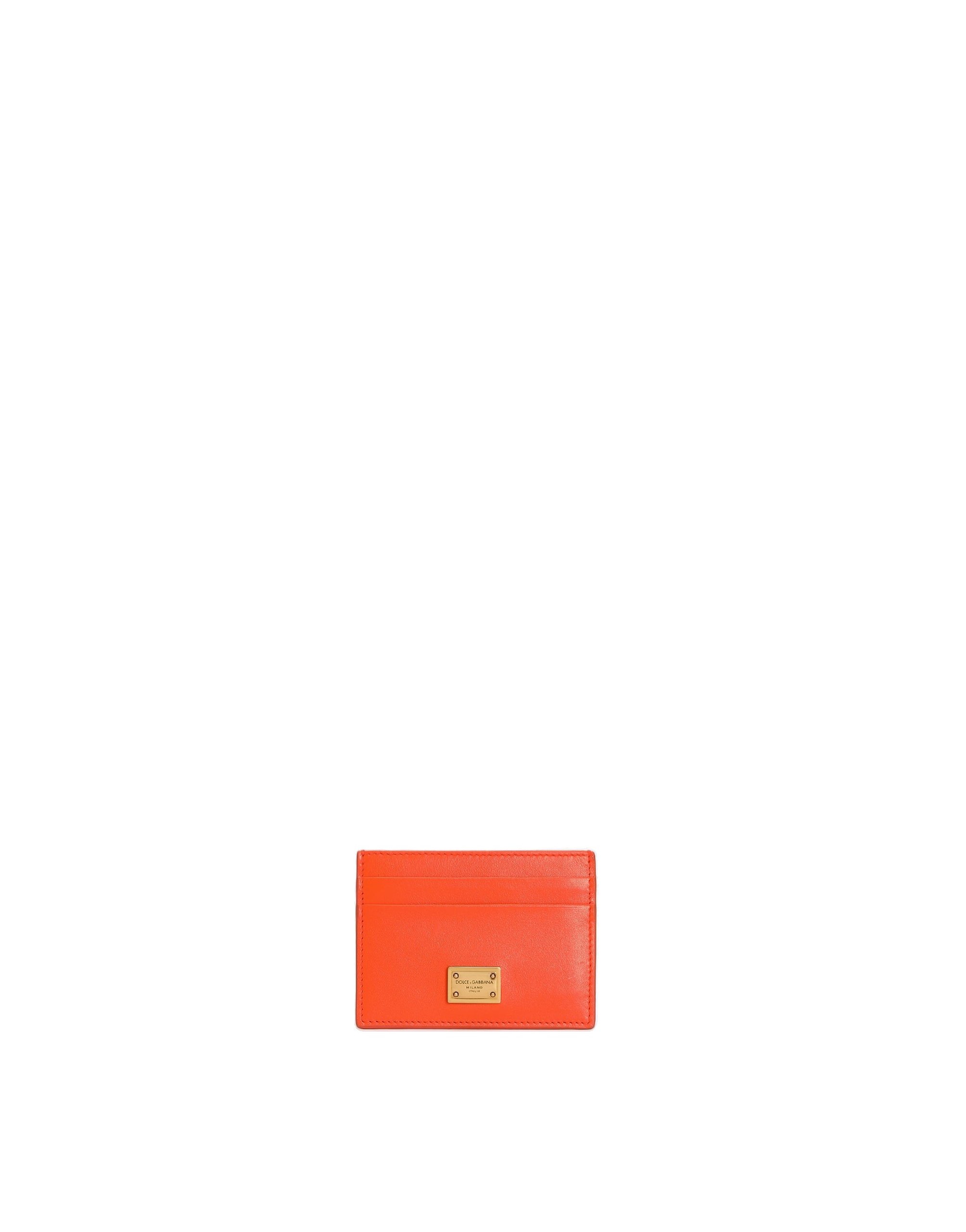 Dolce & Gabbana Calfskin card holder in Orange | Buy Accessories at Luxury Shoes Dolce & Gabbana Calfskin card holder
