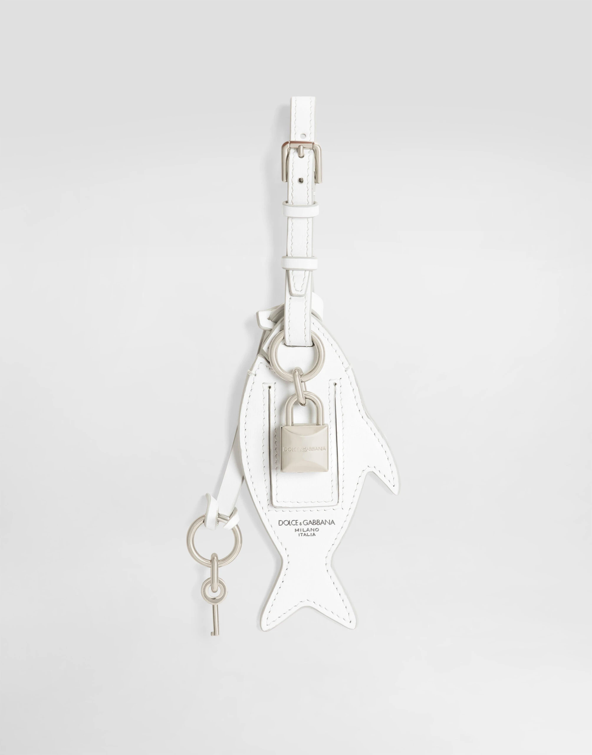 Dolce & Gabbana Calfskin keyring in White | Buy Bags at Luxury Shoes Dolce & Gabbana Calfskin keyring