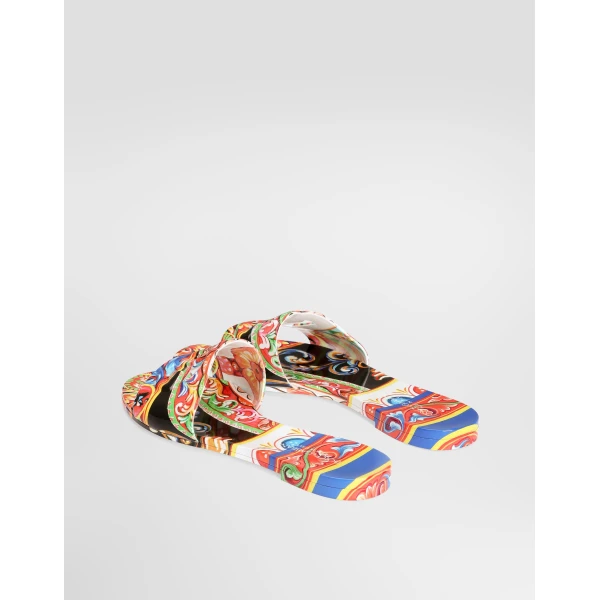 Carretto-print rubber beachwear slides - Image 3
