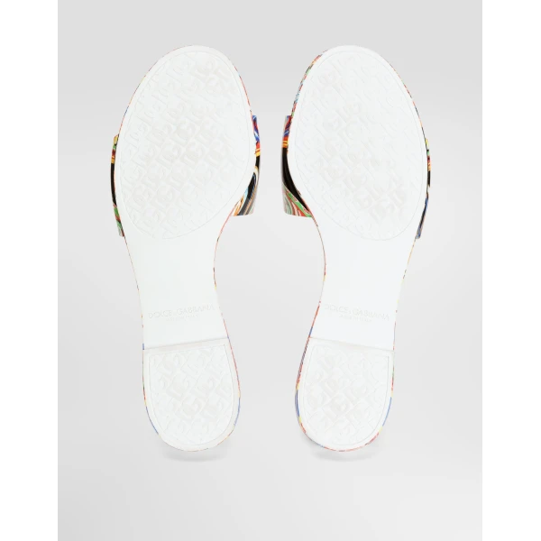 Carretto-print rubber beachwear slides - Image 5