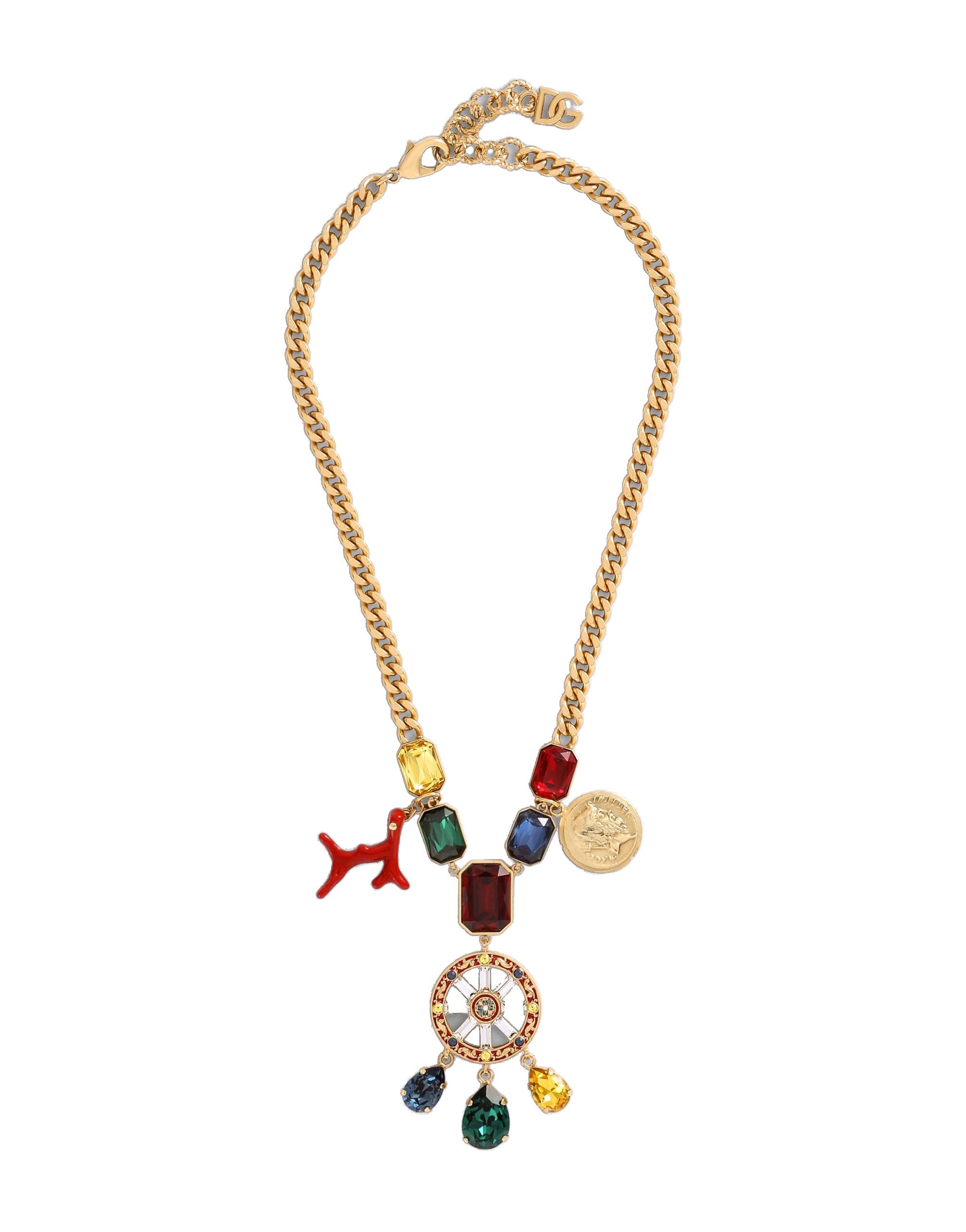 Dolce & Gabbana Carretto wheel necklace in Gold | Buy Jewelry at Luxury Shoes Dolce & Gabbana Carretto wheel necklace