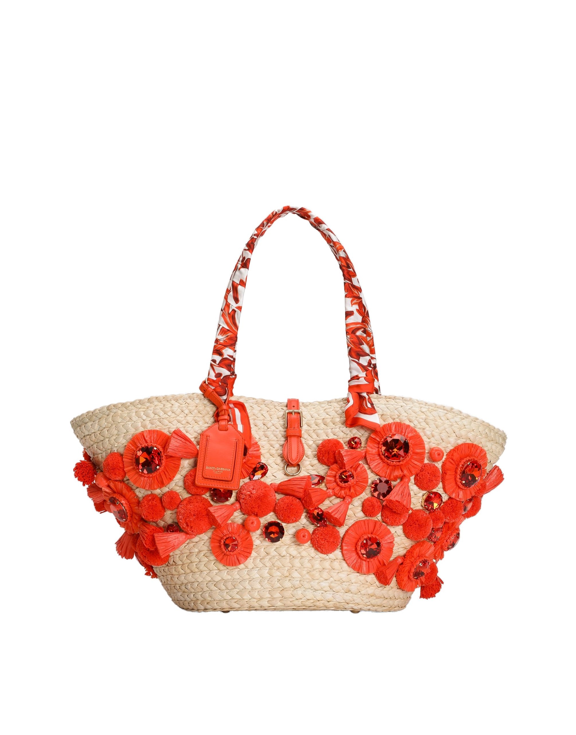 Dolce & Gabbana Coffa Capri bag with embroidery in Multicolour | Buy Bags at Luxury Shoes Dolce & Gabbana Coffa Capri bag with embroidery