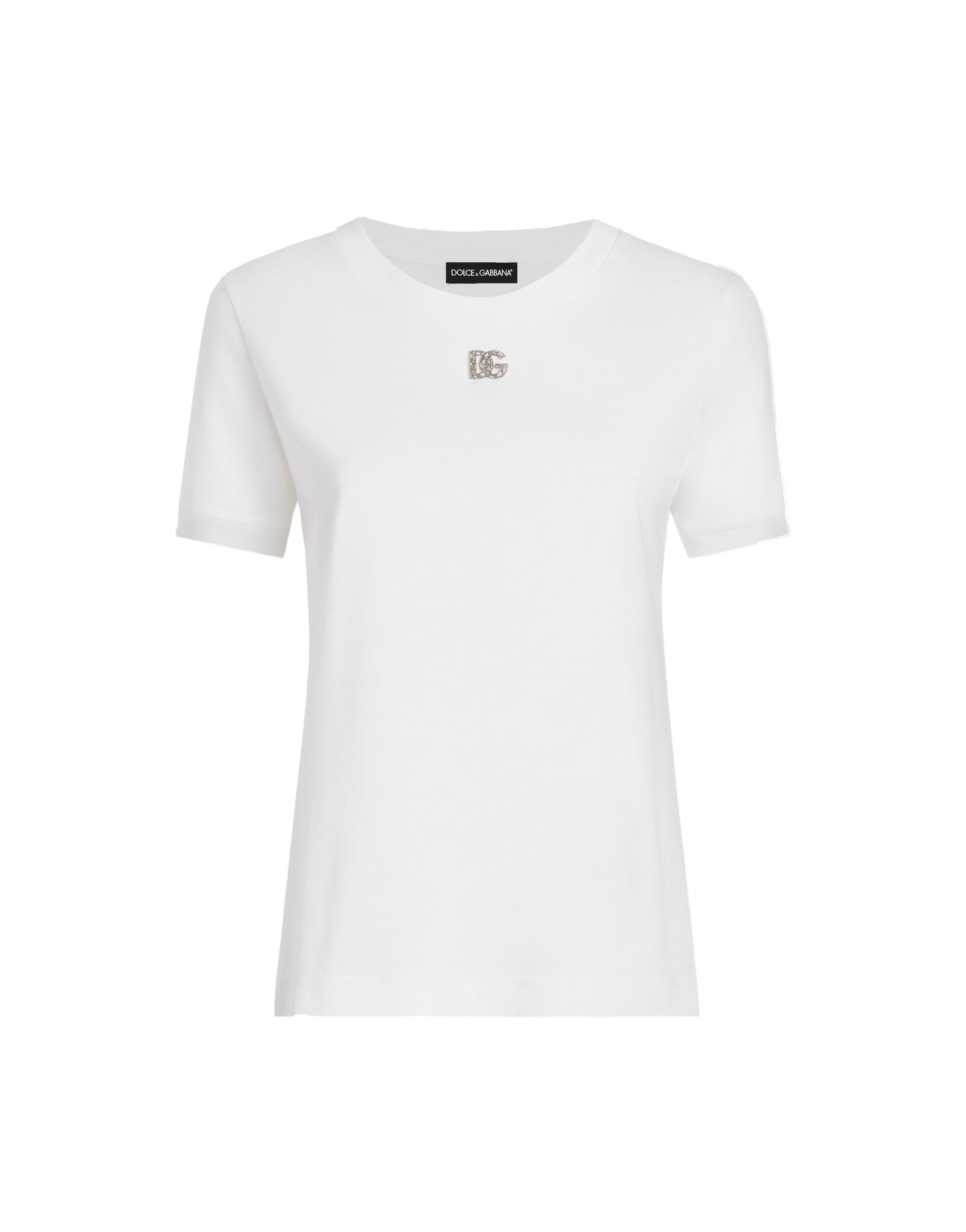 Dolce & Gabbana Cotton t-shirt with logo | Tops | Luxury Shoes Dolce & Gabbana Cotton t-shirt with logo