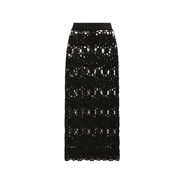 Crochet-knit skirt