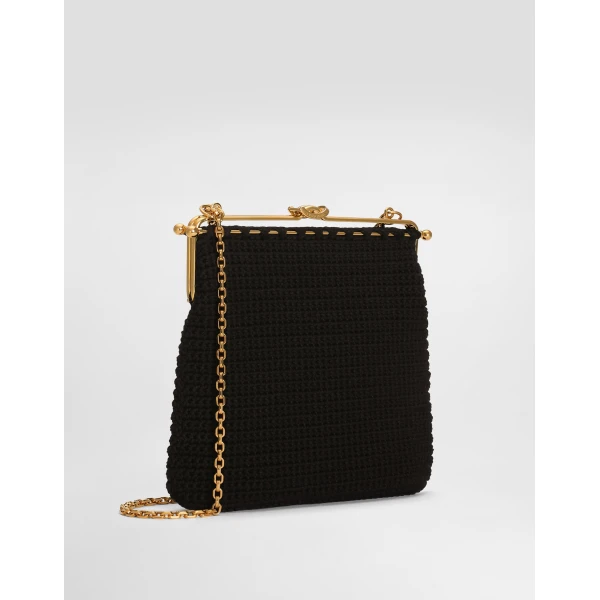Dina shoulder and crossbody bag in crochet cotton - Image 4