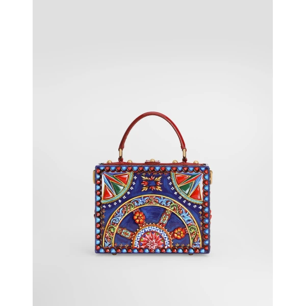 Dolce Box handbag in carretto resin - Image 5