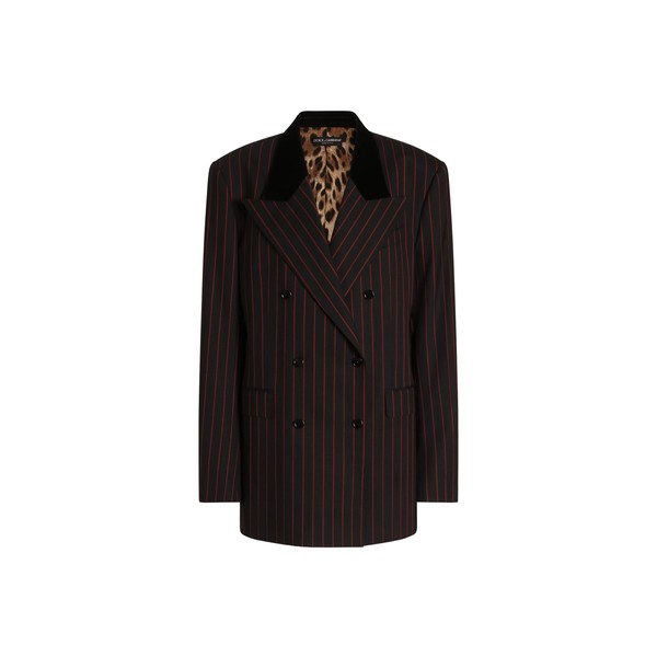 Dolce & Gabbana Double-breasted jacket in pinstripe wool