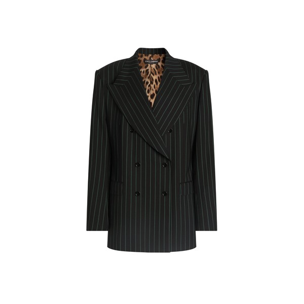 Dolce & Gabbana Double-breasted jacket in pinstripe wool