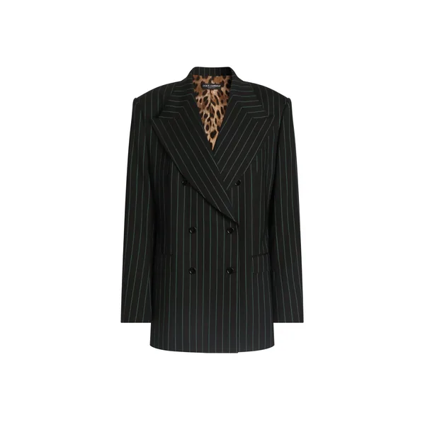 Dolce & Gabbana Double-breasted jacket in pinstripe wool