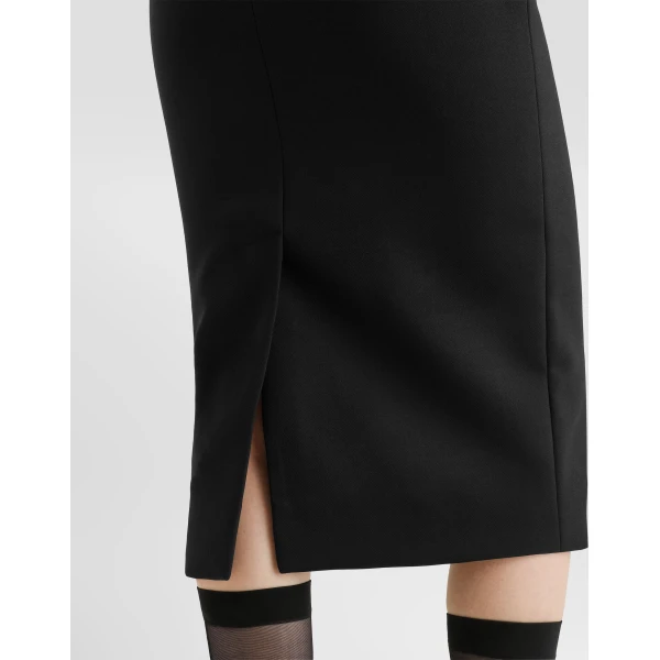 Double wool crêpe dress - Image 5