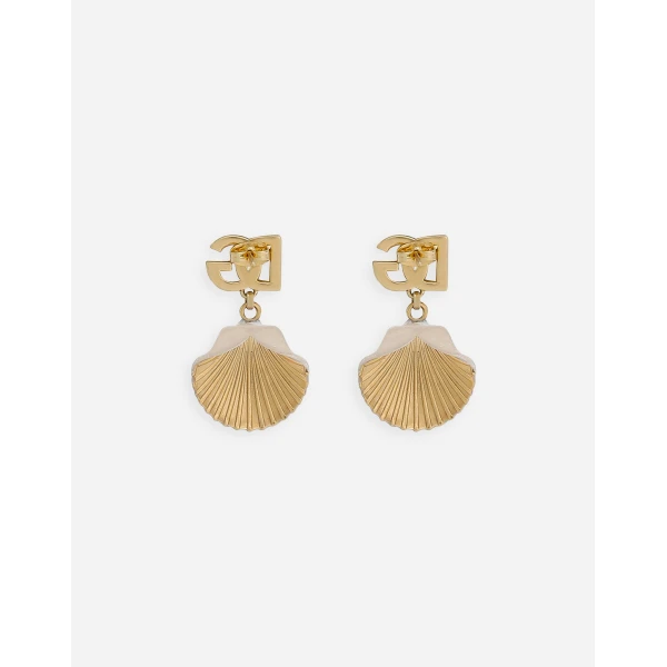 Earrings with DG logo and shell - Image 3