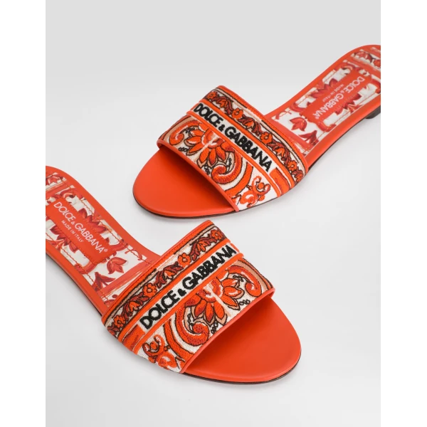 Flat slippers with majolica embroidery - Image 4