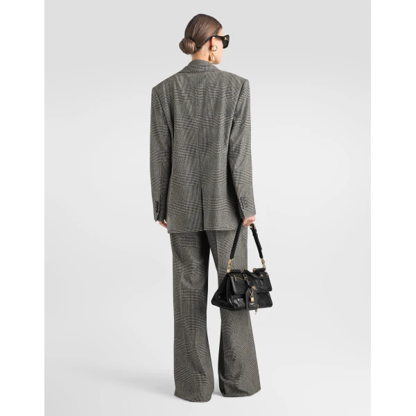 Glen plaid flannel trousers - Image 3