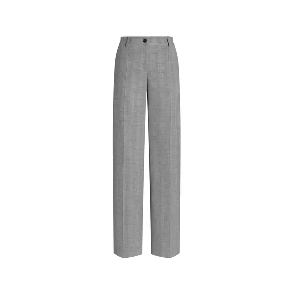 Glen plaid wool trousers