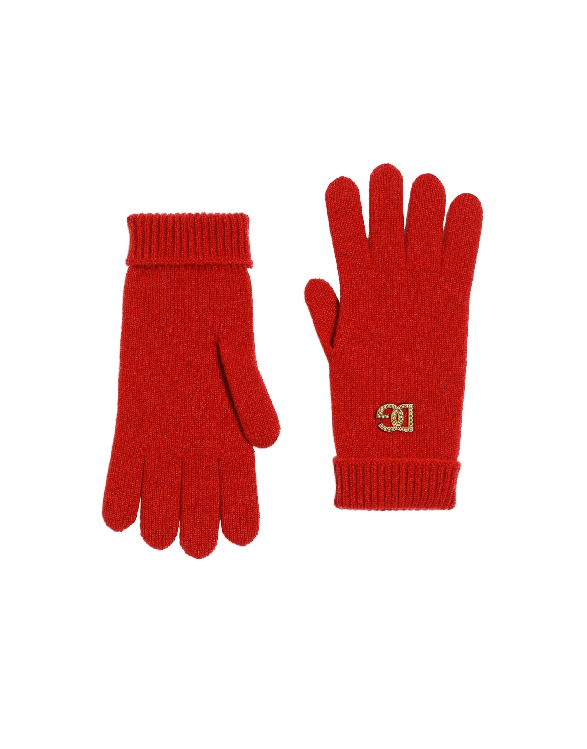Dolce & Gabbana Knit gloves in Red | Buy Accessories at Luxury Shoes Dolce & Gabbana Knit gloves