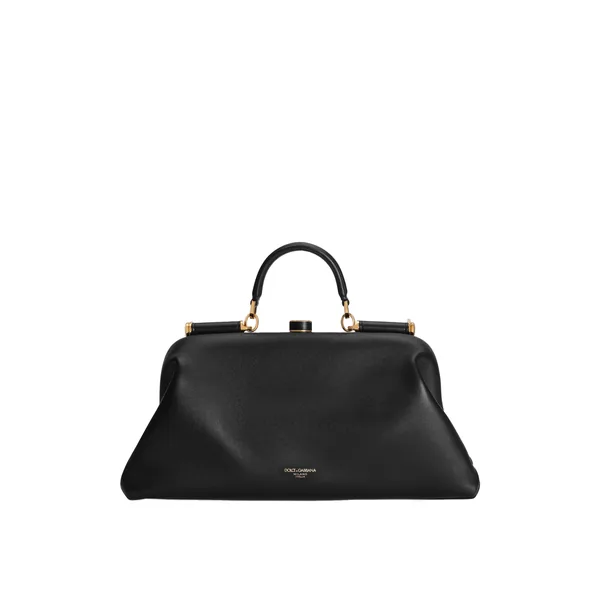 Large Grandma handbag in plongé nappa leather
