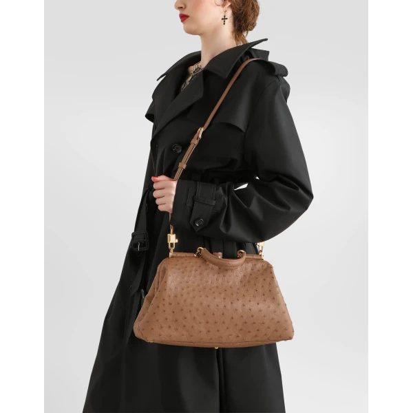 Large Grandma ostrich leather handbag - Image 2