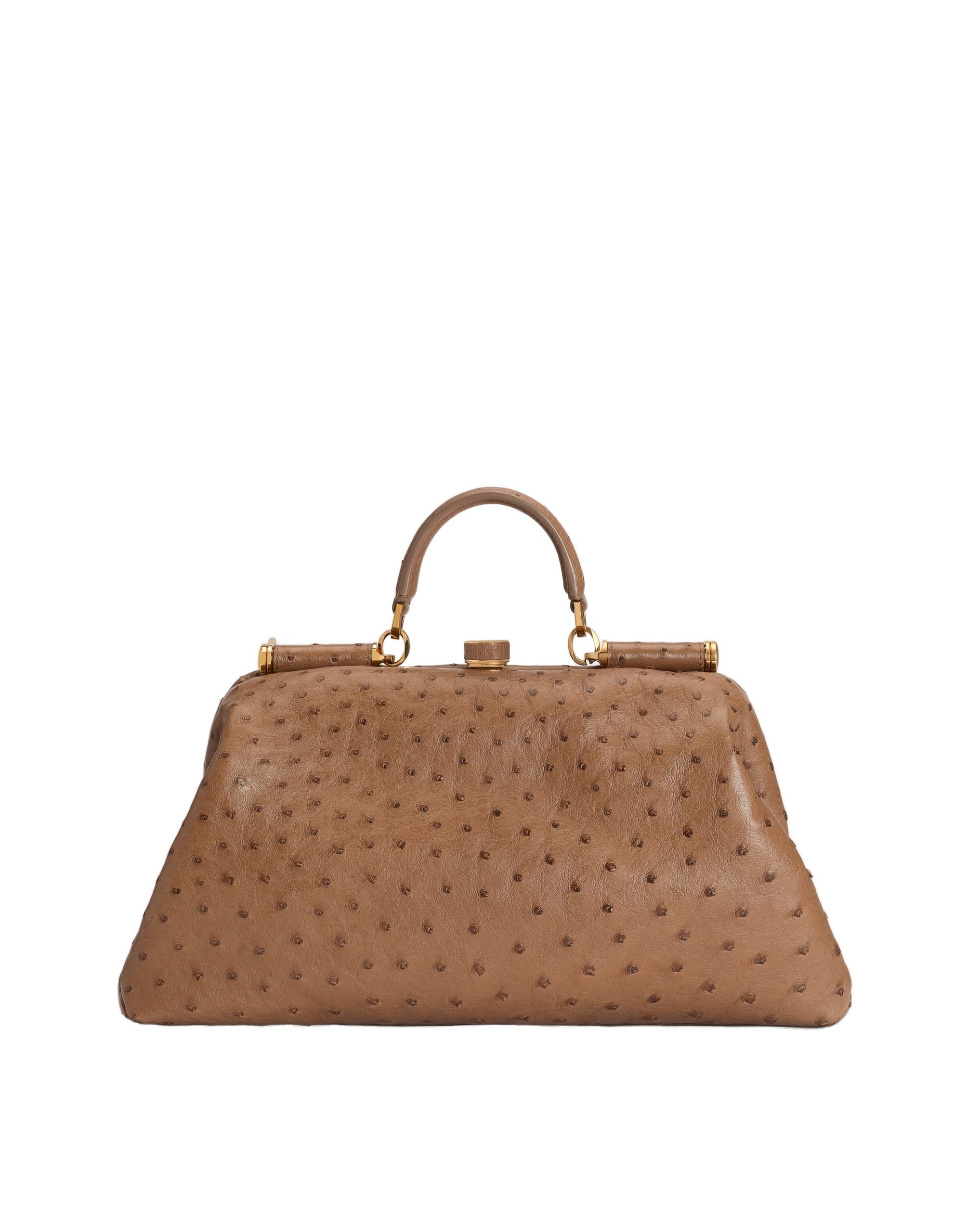 Dolce & Gabbana Large Grandma ostrich leather handbag in Multicolour | Buy Bags at Luxury Shoes Dolce & Gabbana Large Grandma ostrich leather handbag
