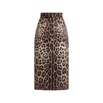 Dolce & Gabbana Leo-print brocade skirt