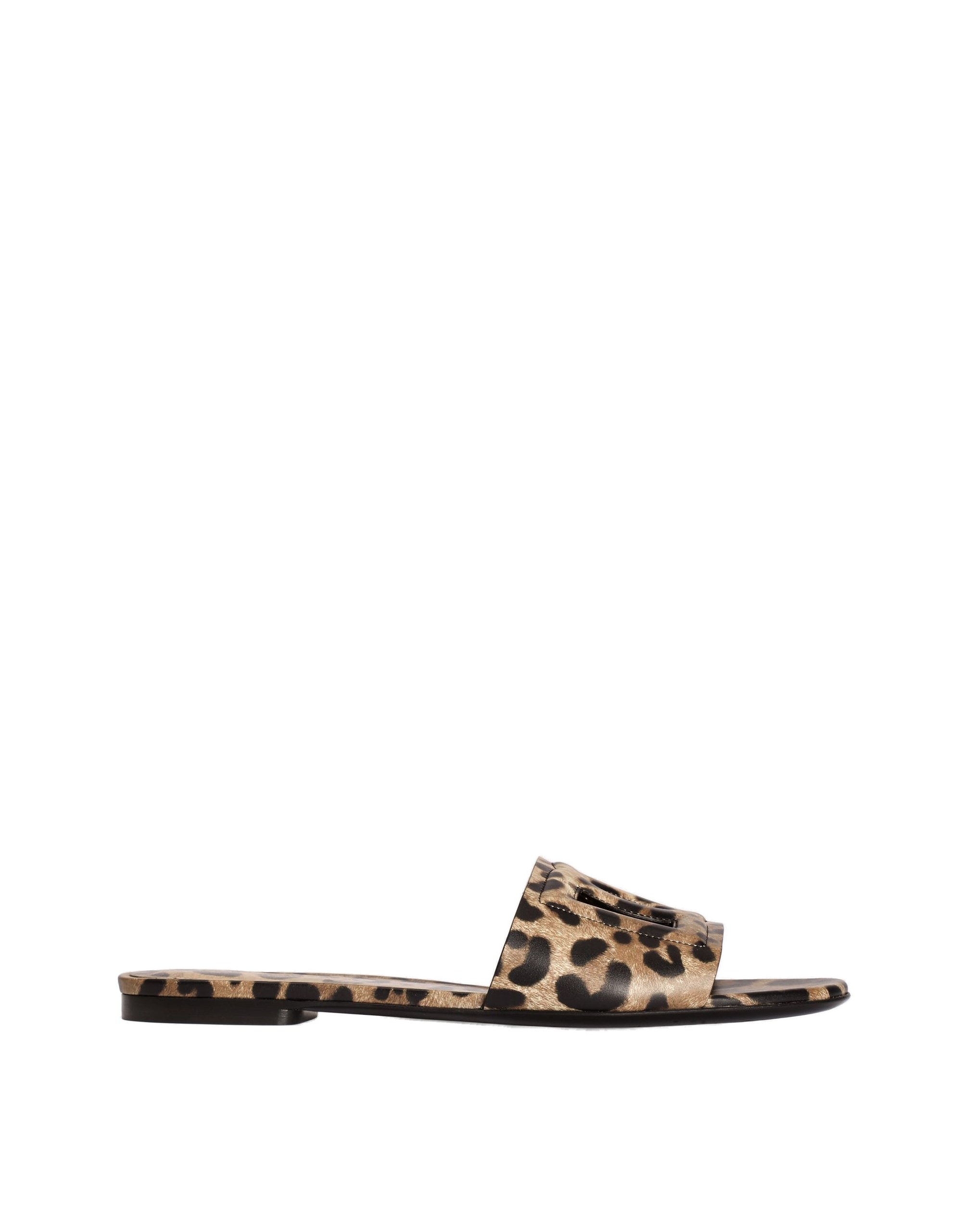 Dolce & Gabbana Leo-print calfskin flat slides in Print | Buy Shoes at Luxury Shoes Dolce & Gabbana Leo-print calfskin flat slides