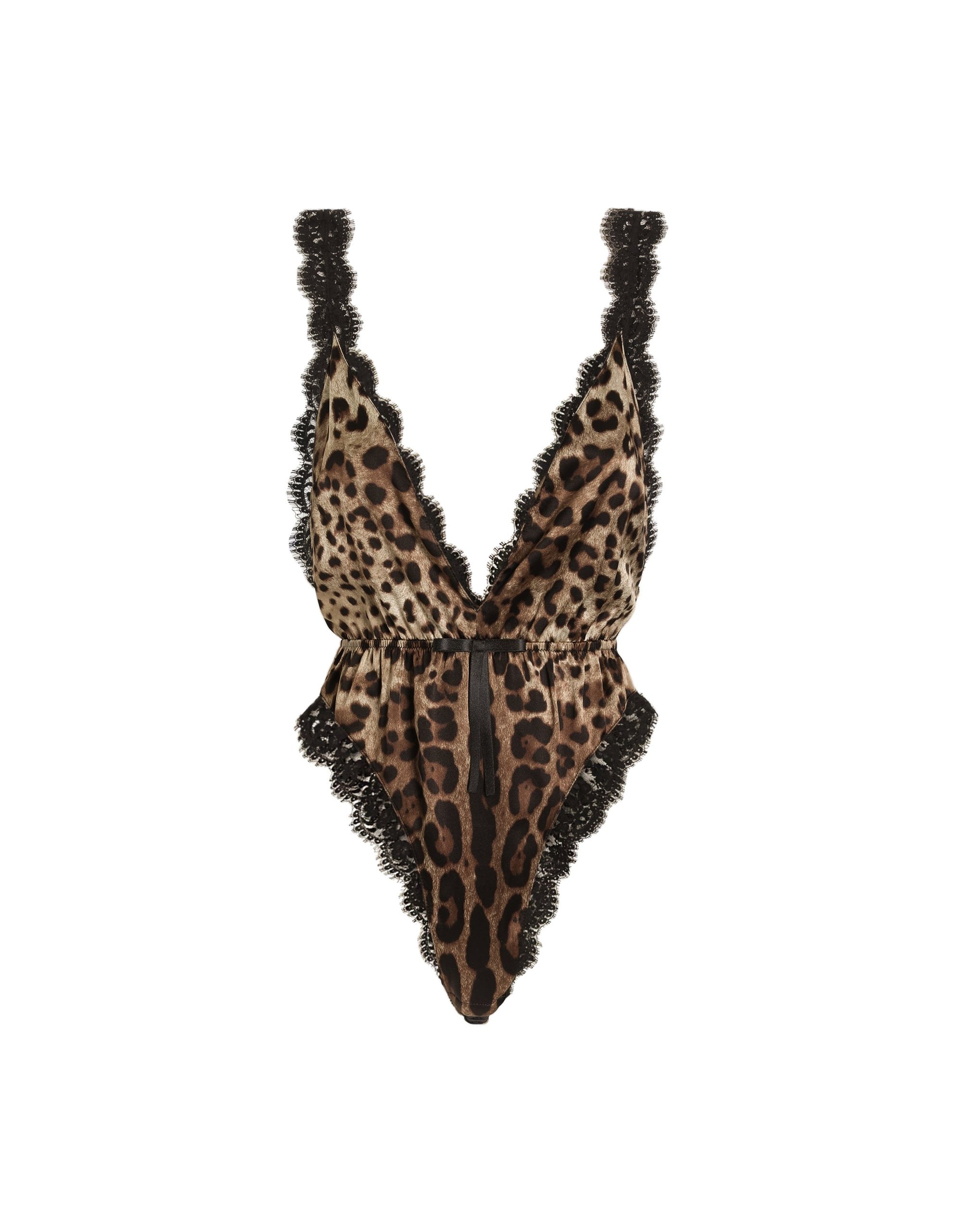 Dolce & Gabbana Leo-print satin bodysuit | Tops | Luxury Shoes Dolce & Gabbana Leo-print satin bodysuit