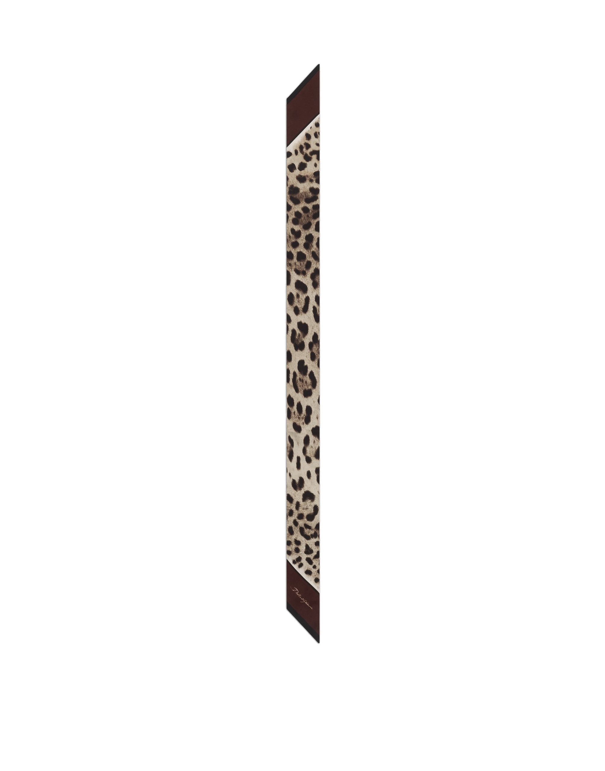 Dolce & Gabbana Leo-print silk twill bandeau in Brown | Buy Accessories at Luxury Shoes Dolce & Gabbana Leo-print silk twill bandeau