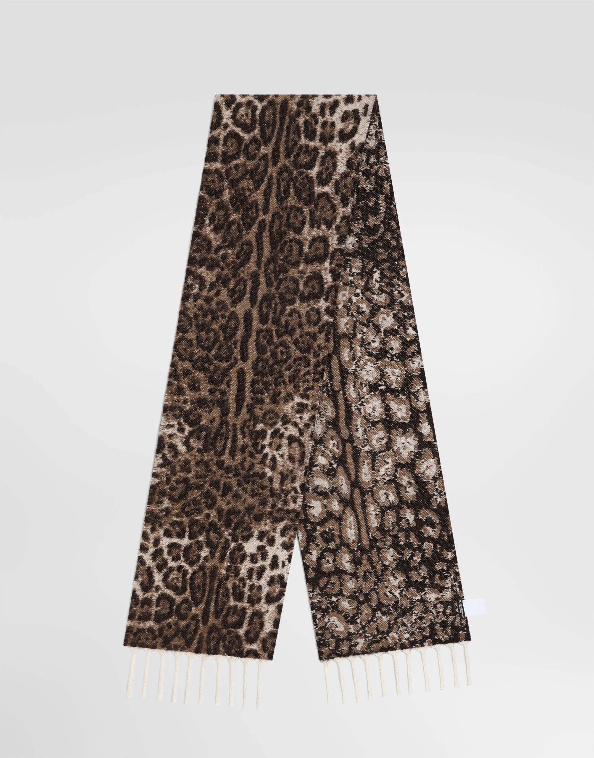 Dolce & Gabbana Leopard wool jacquard stole in Print | Buy Accessories at Luxury Shoes Dolce & Gabbana Leopard wool jacquard stole