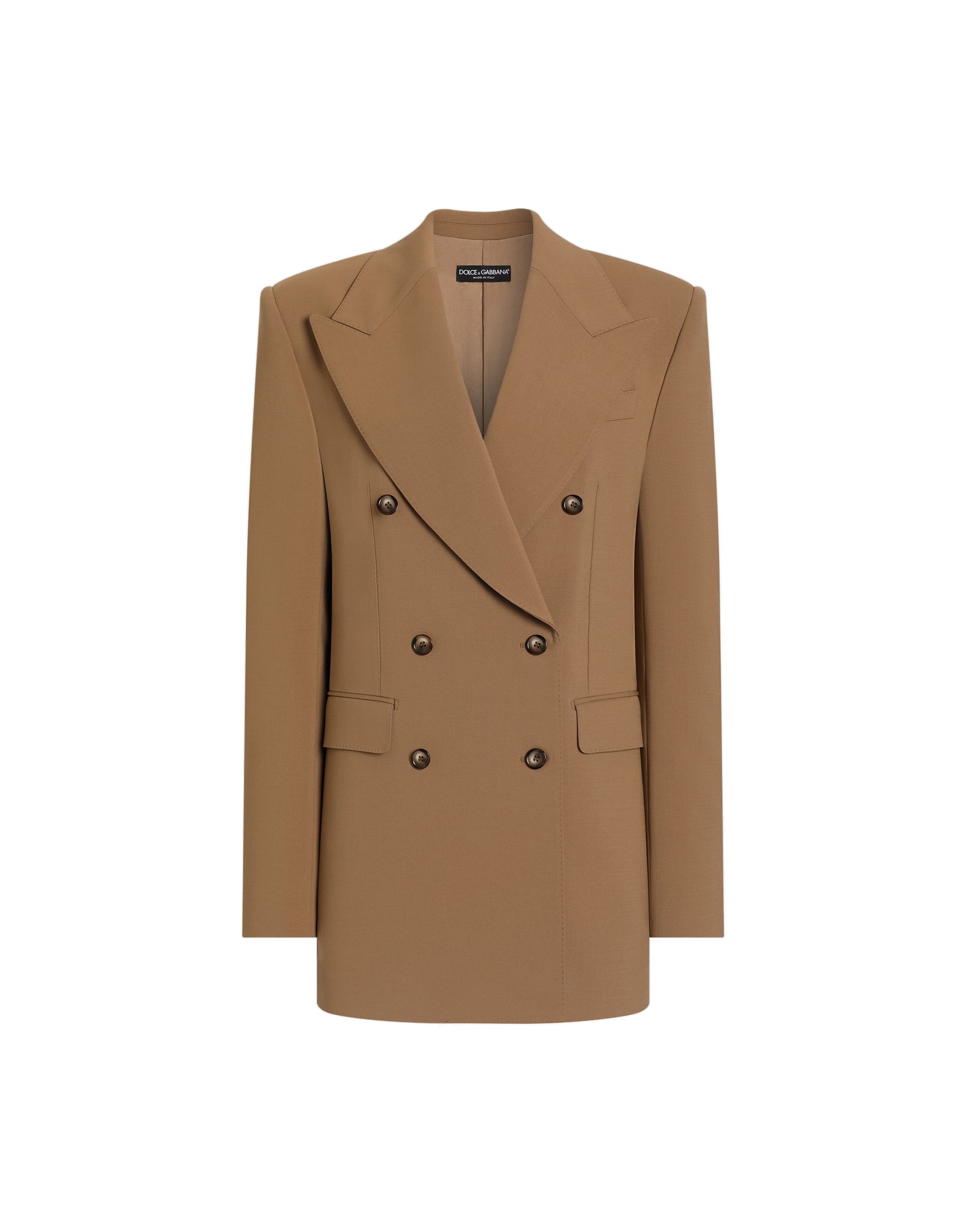 Dolce & Gabbana Linda double-breasted jacket in micro-ribbed fabric | Jackets | Luxury Shoes Dolce & Gabbana Linda double-breasted jacket in micro-ribbed fabric