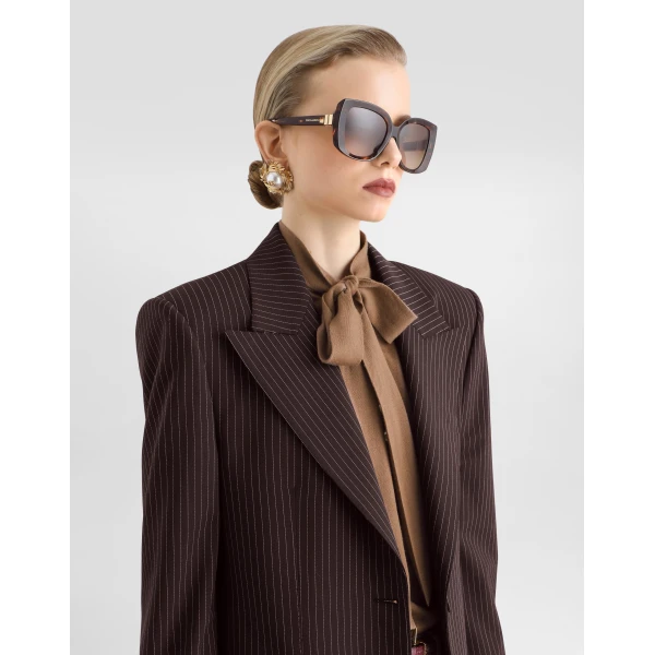 Linda single-breasted jacket in pinstripe wool - Image 4