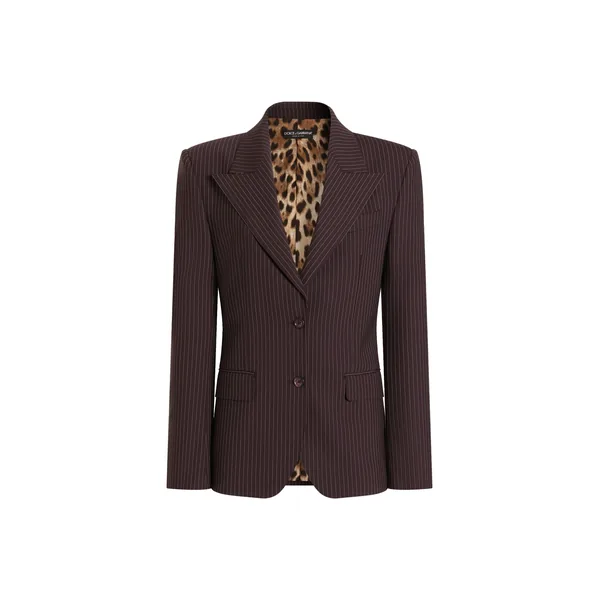 Linda single-breasted jacket in pinstripe wool
