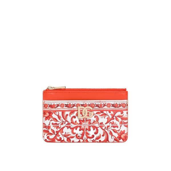 Dolce & Gabbana Majolica-print 3.5 calfskin card holder