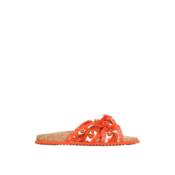 Dolce & Gabbana Majolica-print brocade flat slippers