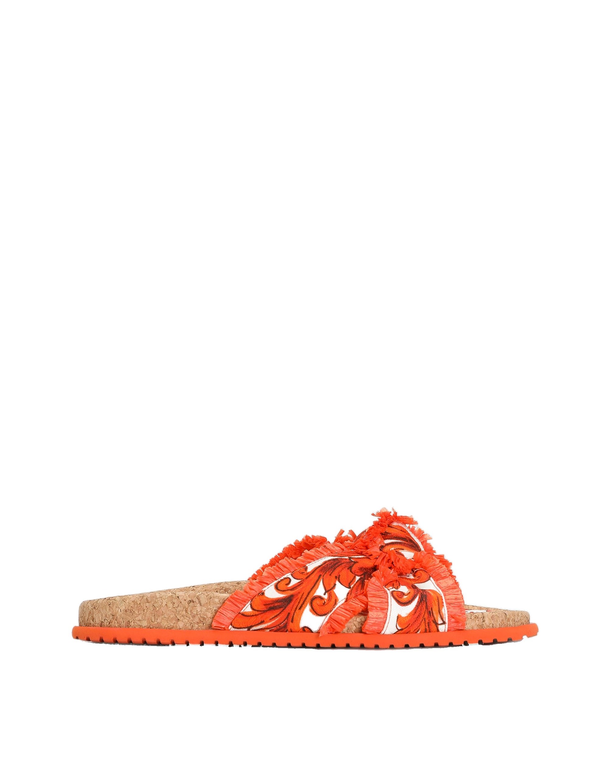 Dolce & Gabbana Majolica-print brocade flat slippers in Multicolour | Buy Shoes at Luxury Shoes Dolce & Gabbana Majolica-print brocade flat slippers
