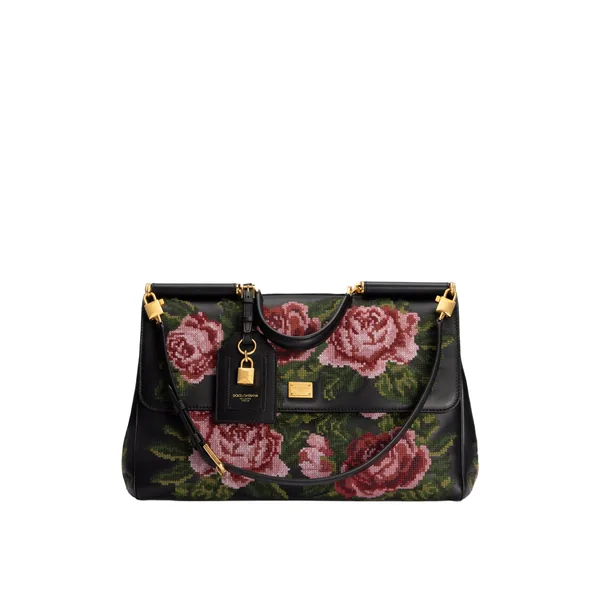 Maxi My Sicily handbag in fine stitch embroidery